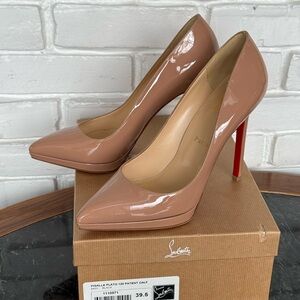 Christian Louboutin Pigalle Plato 130 Patent Calf Heels